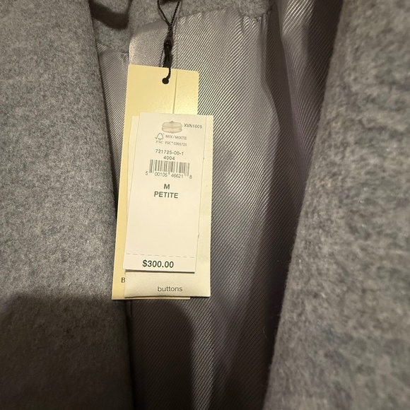 Banana Republic Gray Wool Blend Coat - Size M Petite - Picture 1 of 4